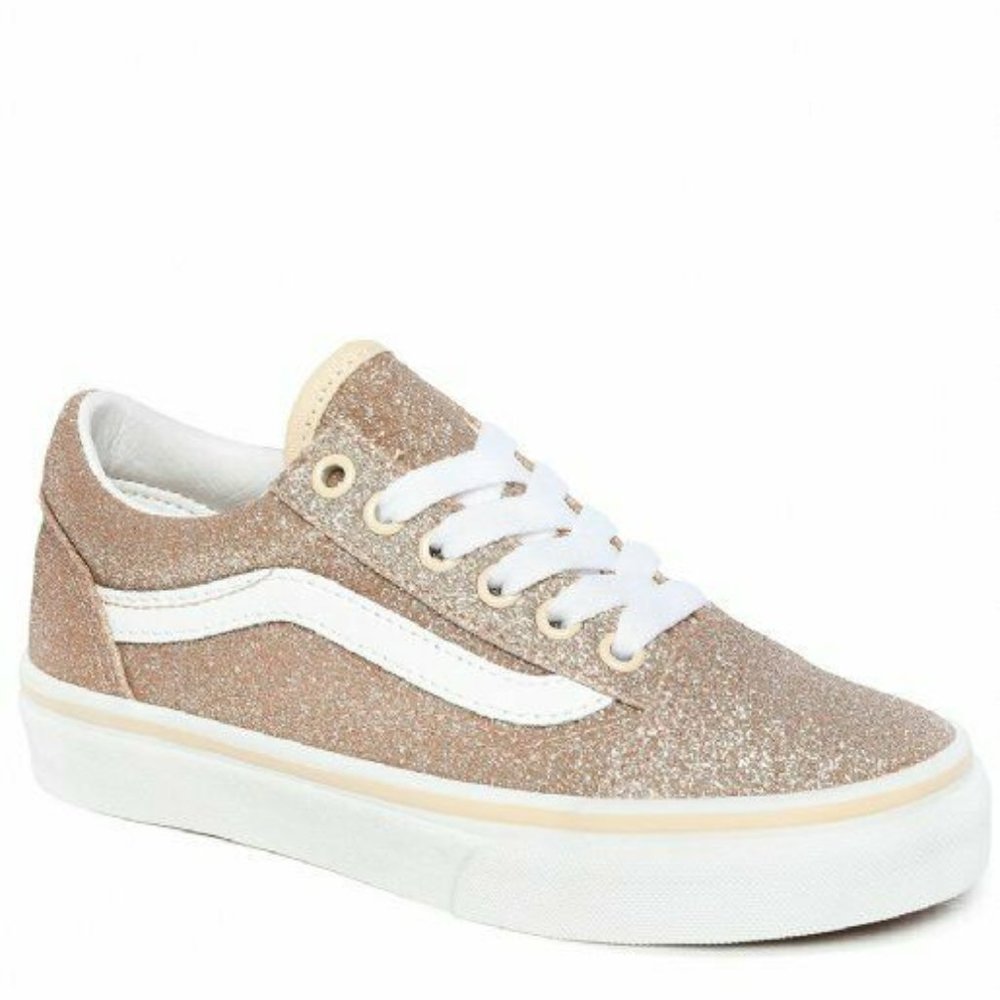 VANS OLD SKOOL GLITTER VN0A4BUU0GM1 PRESCHOOL BRAZIN SAND SNEAKERS